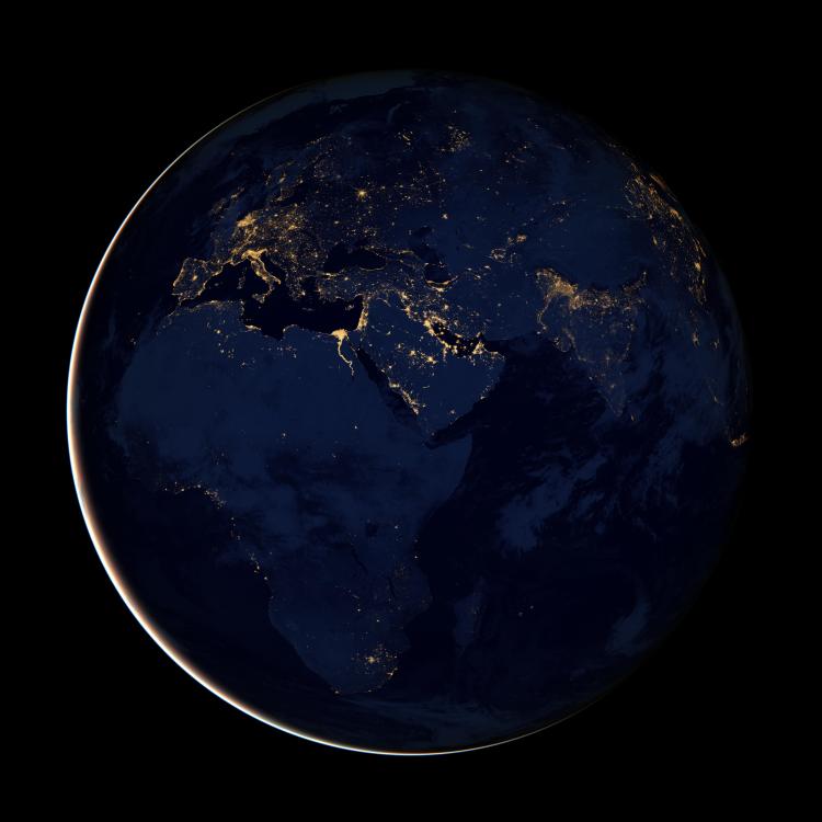 EMEA at night from Space