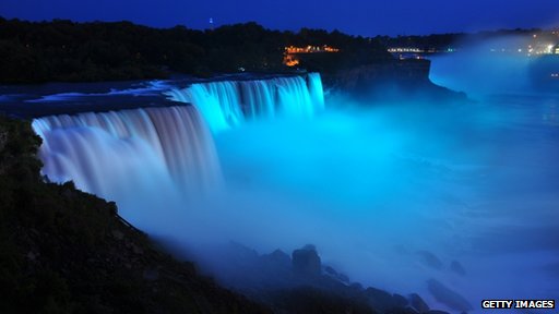 Blue Niagra Falls