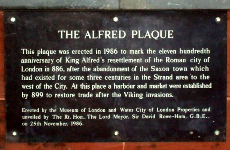 Alfred The Great Plaque