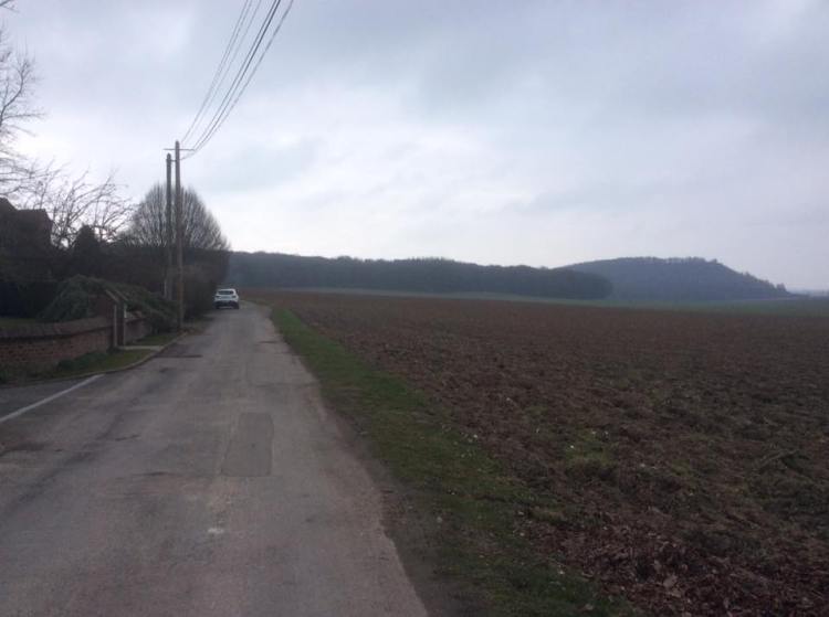 Driving to the battle site of April 2nd 1917.  A good a place as any to perfect my talk-to camera when driving on the wrong side of the road approach to filming!