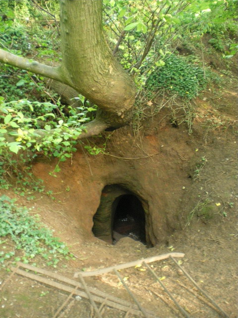 Entrance to the Caynton Hall Caves - Once the refuge of the Knights Templar